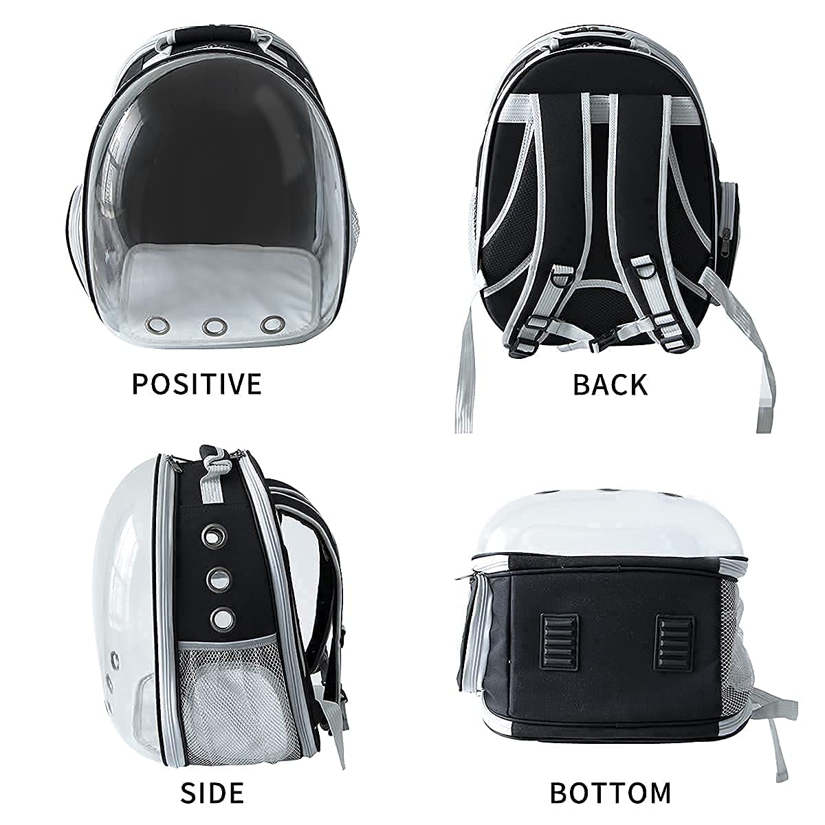 Qpets Side Door Design Cat Carrier Backpack, Expandable Cat Dog Backpack Carrier Bag, Transparent Capsule Air Breathable Transparent Carrier Backpack for Travelling, Ourdoor Qpets Side Door Design Cat Carrier Backpack, Expandable Cat Dog Backpack Carrier Bag, Transparent Capsule Air Breathable Transparent Carrier Backpack for Travelling, Ourdoor